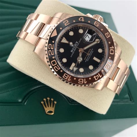 rolex gmt black and brown